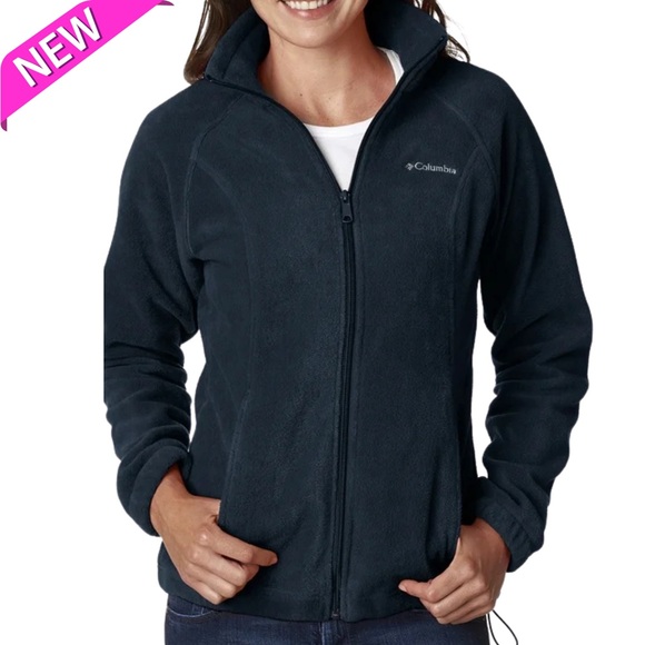 NWT Columbia Black Fleece Jacket Size Medium ๐ค - Picture 1 of 4